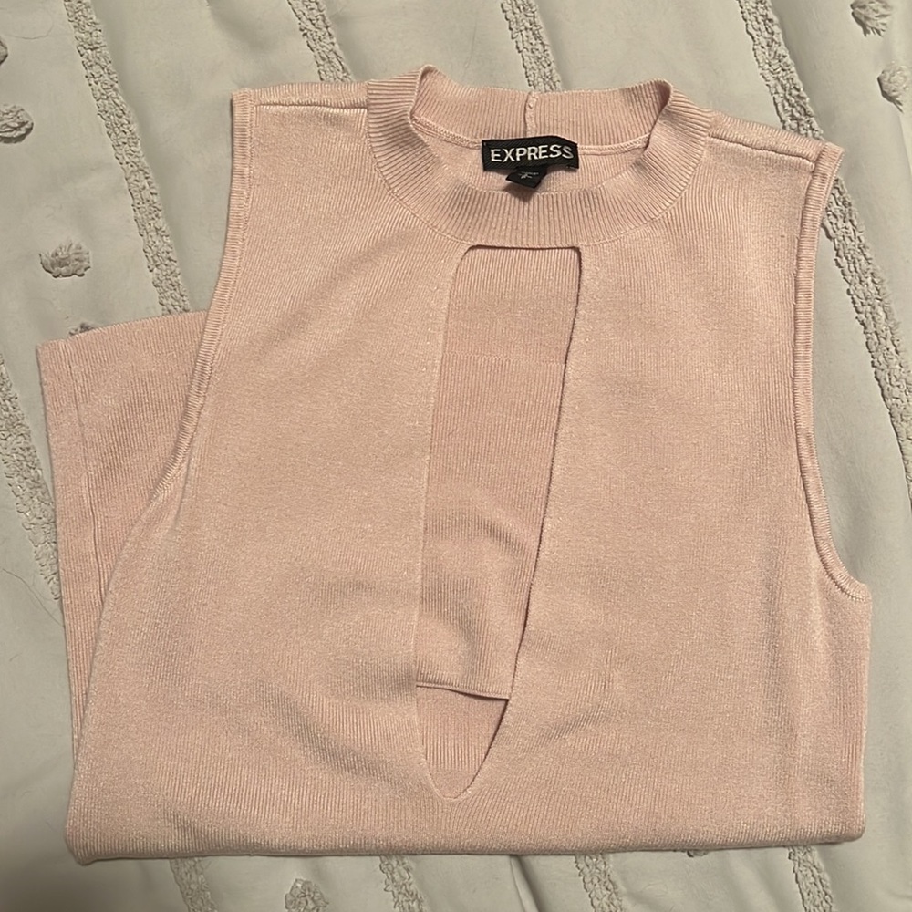 Express Pink Keyhole Top